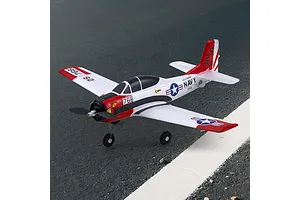 FMS RC Plane T-28 Trojan Trainer 410mm RTF - White/Red image 129759