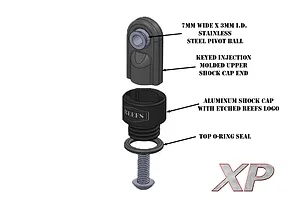 Reefs RC Aluminium 80mm Adjustable XP Shocks 2Pcs - Black image 129782
