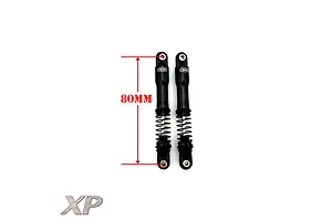 Reefs RC Aluminium 80mm Adjustable XP Shocks 2Pcs - Black image 129783