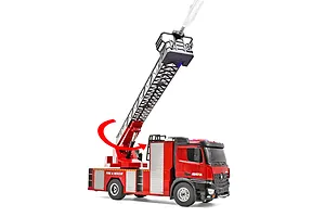 Huina Fire Truck with Water Cannon and Ladder RC Fire Truck Electric 2WD 1/14 Scale RTR image 130051