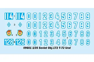 Trumpeter 1/35 Soviet Obj.172 T-72 Ural Tank Scaled Plastic Model Kit image 130108