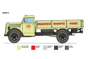 Italeri 1/24 Opel Blitz Classic Truck Scaled Plastic Model Kit image 130279