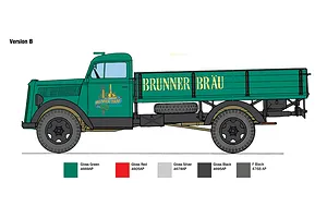 Italeri 1/24 Opel Blitz Classic Truck Scaled Plastic Model Kit image 130280