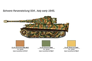 Italeri 1/56 Pz. Kpfw. VI Tiger I Ausf. E Tank Scaled Plastic Model Kit image 130318
