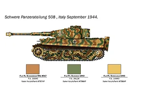 Italeri 1/56 Pz. Kpfw. VI Tiger I Ausf. E Tank Scaled Plastic Model Kit image 130319