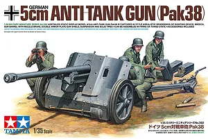 Tamiya 1/35 German Anti-Tank Gun PAK38 Scaled Plastic Model Kit image 130530