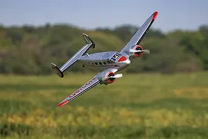 E-Flite RC Plane Beechcraft D18 1.5m BNF Basic with AS3X and Safe Select Technology image 130549