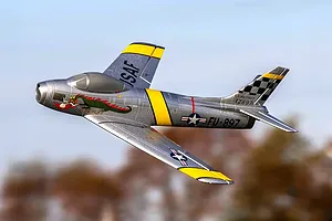 E-Flite RC Plane UMX F-86 Sabre 442mm EDF BNF Jet with AS3X and Safe Select Technology image 130595