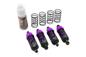 Yeah Racing Aluminium 55mm Qutus Slider Adjustable Shocks 4Pcs - Purple image 130709