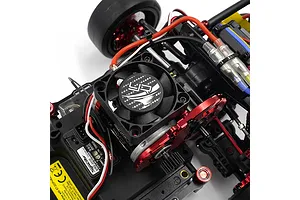 Yeah Racing Aluminium Multi-Angle Motor Plate with Fan - Red image 130715