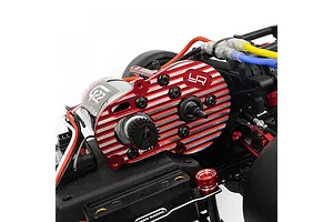 Yeah Racing Aluminium Multi-Angle Motor Plate with Fan - Red image 130716