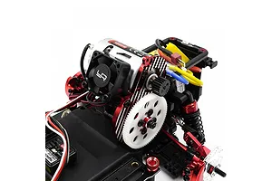 Yeah Racing Aluminium Multi-Angle Motor Plate with Fan - Red image 130717