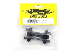 Yeah Racing aluminium front bulkhead for Kyosho Ultima in original yellow and white retail packaging.