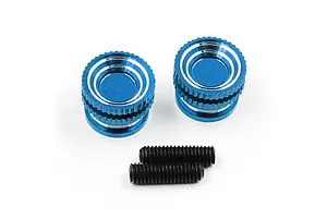 Yeah Racing Aluminium 3mm Twist Nuts 2Pcs - Blue