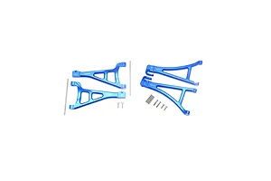 GPM Blue Aluminium E-Revo VXL 2.0 Front Upper & Lower Suspension Arm Set w/ Hardware image 130801