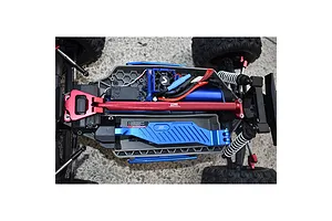 GPM Blue Aluminium 1/10 Hoss 4X4 VXL Centre Brace Bar &amp;amp; Mount w/ Hardware image 7