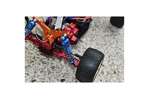 GPM Blue Aluminium Losi Mini T &amp;amp; Mini B 2.0 60mm Rear Shocks 2Pcs w/ Hardware image 130881