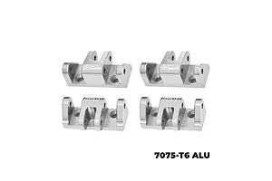 GPM Aluminium Lower Shock Mount - Silver