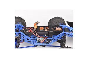 GPM Blue Aluminium Large Battery Tray w ESC &amp;amp; Receiver Mount image 130916