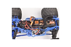GPM Blue Aluminium Large Battery Tray w ESC &amp;amp; Receiver Mount image 130917