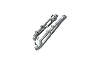 GPM Silver Aluminium Front & Rear Chassis Brace Set image 130953
