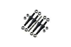 GPM Black Aluminium 17mm Flanged Serrated Wheel Nuts 4Pcs image 130978