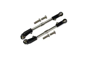 GPM Red Aluminium & Stainless Steel ARRMA Kraton, Talion & Outcast Adjustable Front Steering Turnbuckles 2Pcs image 131021