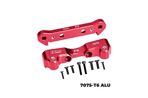 GPM Red Aluminium Front Suspension Arm Hinge Pin Retainer Set image 131032