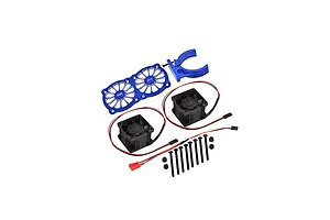 GPM Blue Aluminium Adjustable Motor Heatsink w/ Dual Cooling Fans image 131041