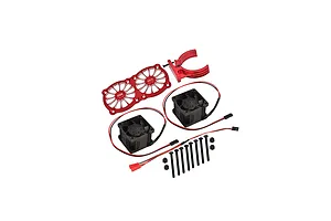 GPM Red Aluminium Adjustable Motor Heatsink w/ Dual Cooling Fans image 131061