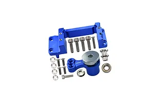 GPM Blue Aluminium Servo Mount w/ Servo Saver & 25T Servo Horn image 131066