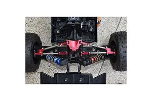 GPM Red Aluminium 1/5 Kraton 8S Rear Tie Rods w/ Stabiliser image 131073