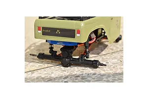 GPM Blue Aluminium SCX24 Rear Bumper &amp;amp; Body Shell Mount w/ Hardware image 131286