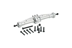 GPM SCX10 Pro Silver Aluminium Rear Straight Differential/Axle Housing image 131324