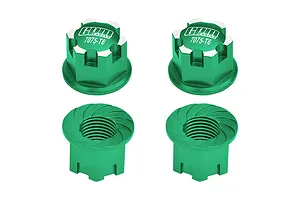 GPM Green Aluminium 17mm Serrated Wheel Nuts 4Pcs image 131334