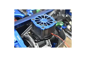 GPM 12V High Performance 40x40mm Motor Cooling Fan with Mount - Blue image 131350