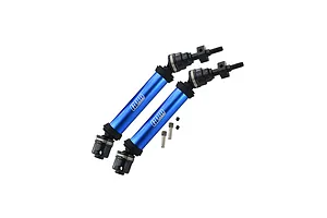 GPM Blue Steel Traxxas Rustler 4x4 Front Universal Drive Shafts 2Pcs w/ 12mm Hexs image 131369