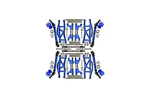 GPM Blue Aluminium Maxx 4S Wide Suspension & Drive Shaft Kit w/ Hardware image 131518