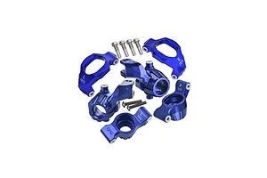 GPM Aluminium Front Steering Hubs, Hub Carriers (C-Hubs) and Rear Hubs Set - Blue image 131521