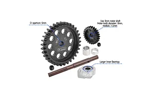 GPM Carbon Steel 33T Spur & 25T Pinion 1.5Mod Gear Set image 131565