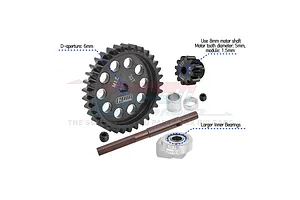 GPM Carbon Steel 33T Spur & 12T Pinion 1.5Mod Gear Set image 131661