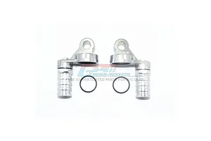 GPM Aluminium Shock Cap with Piggyback Reservoirs 2Pcs - Grey Silver image 131732