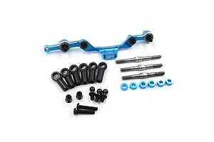 Yeah Racing Aluminium Long Tie-Rod Steering Set - Blue