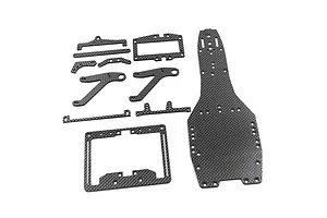 Yeah Racing Tamiya TRF104 Carbon Fibre Conversion Set - Silver/Black