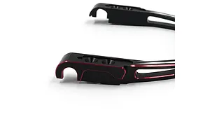 Yeah Racing Aluminium Sanwa M17 Carrying Handle with Dial - Black/Red image 131940