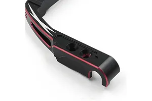 Yeah Racing Aluminium Sanwa M17 Carrying Handle with Dial - Black/Red image 131941