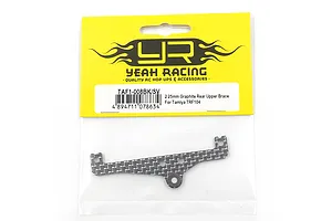 Yeah Racing 2.25mm graphite rear upper brace for Tamiya TRF104 in original yellow and clear plastic packaging.