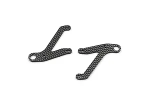 Yeah Racing Carbon Fibre 2.5mm Front Lower Arms 2Pcs - Silver