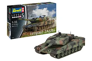 Revell 1/35 Leopard 2A6M+ Tank Scaled Plastic Model Kit image 132121