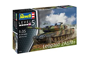 Revell 1/35 Leopard 2A6M+ Tank Scaled Plastic Model Kit image 132130